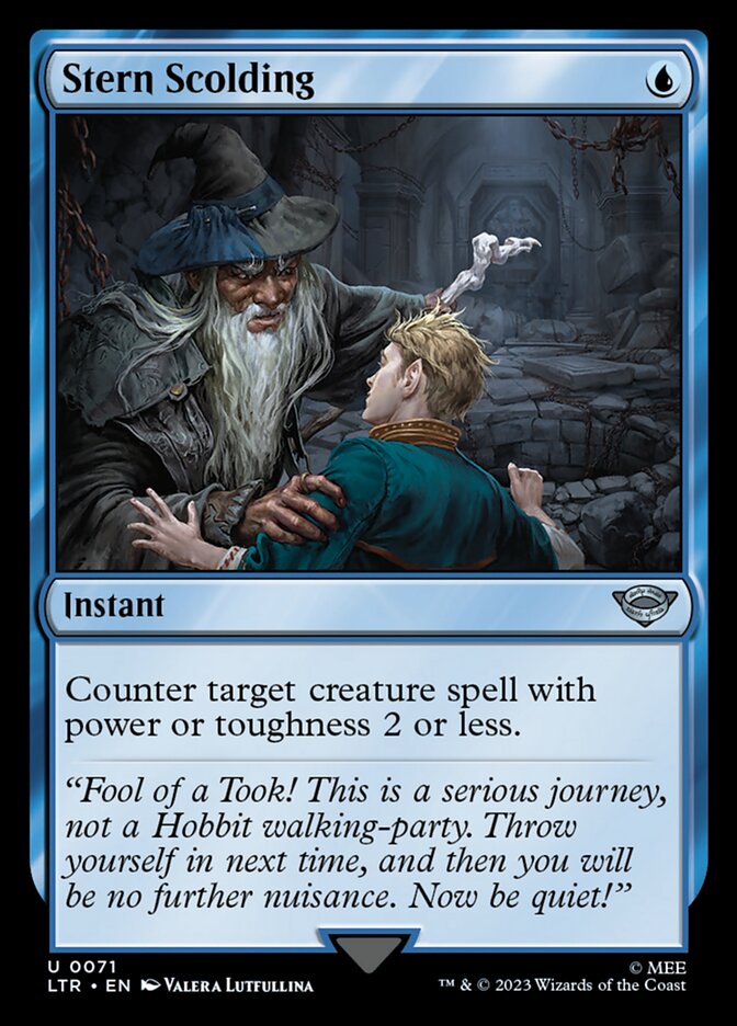 Stern Scolding 71 (Universes Beyond: The Lord of the Rings: Tales of Middle-earth)  - Foil | Good Games Adelaide SA
