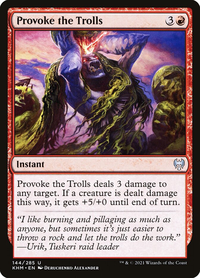 Provoke the Trolls 144 (Kaldheim)  - Foil | Good Games Adelaide SA