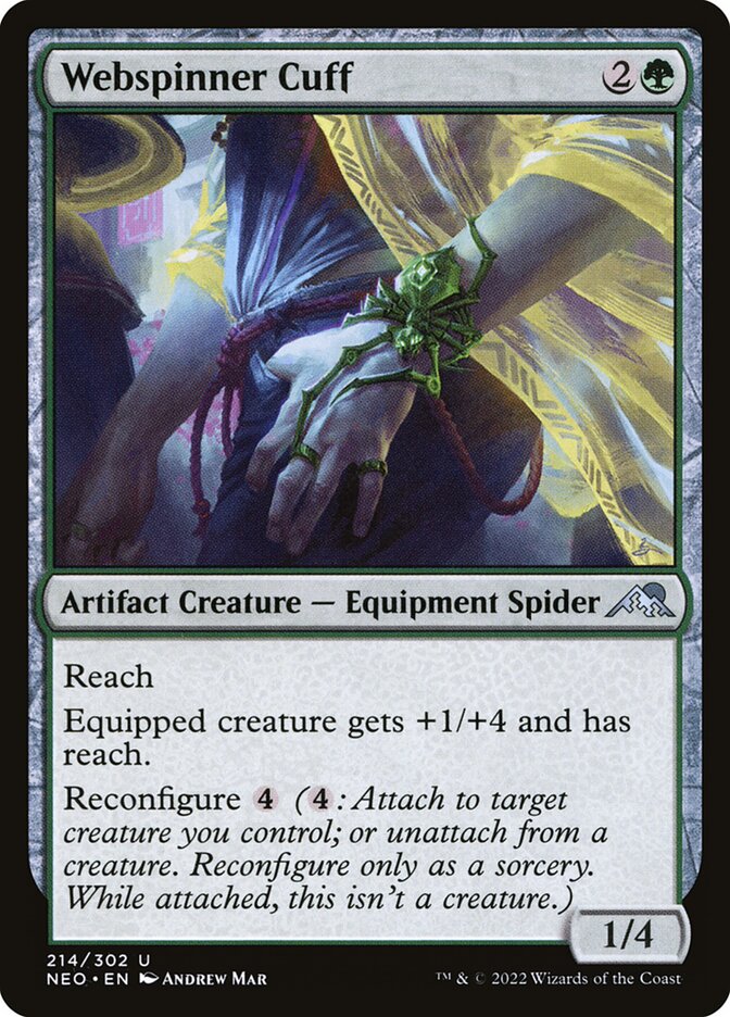 Webspinner Cuff 214 (Kamigawa: Neon Dynasty)  - Foil | Good Games Adelaide SA