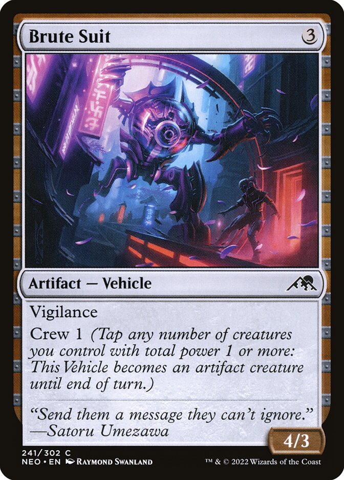 Brute Suit 241 (Kamigawa: Neon Dynasty)  - Foil | Good Games Adelaide SA