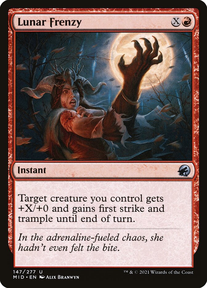 Lunar Frenzy 147 (Innistrad: Midnight Hunt)  - Foil | Good Games Adelaide SA