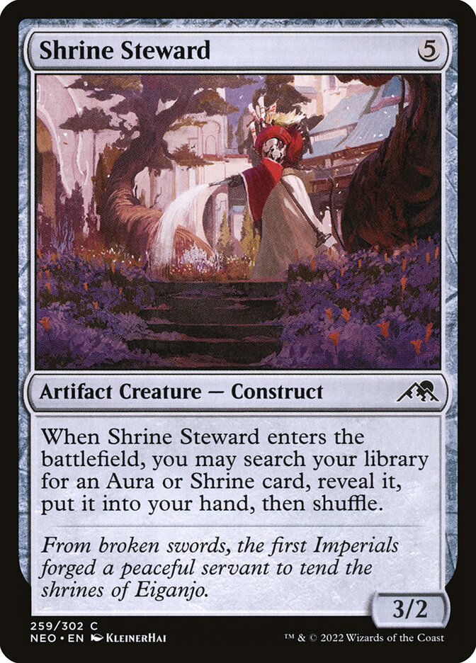 Shrine Steward 259 (Kamigawa: Neon Dynasty)  - Foil | Good Games Adelaide SA