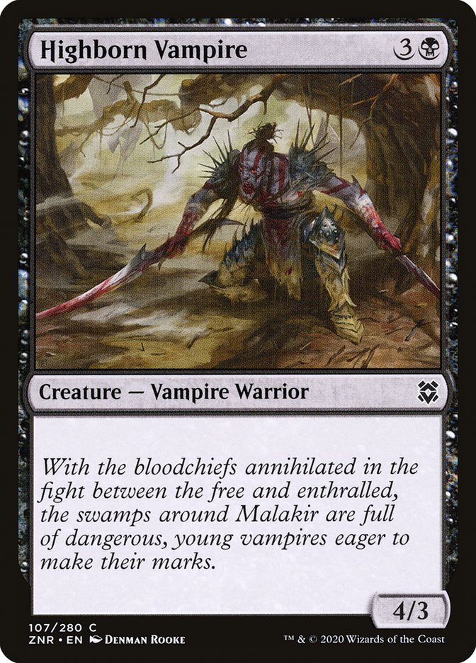 Highborn Vampire 107 (Zendikar Rising)  | Good Games Adelaide SA