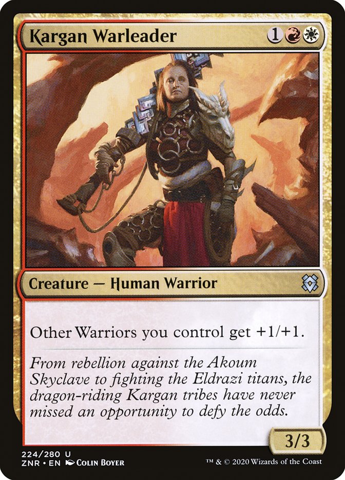 Kargan Warleader 224/280 (Zendikar Rising)  - Foil | Good Games Adelaide SA