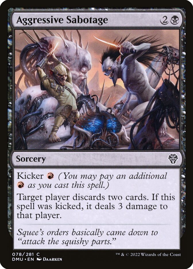 Aggressive Sabotage 78 (Dominaria United)  - Foil | Good Games Adelaide SA