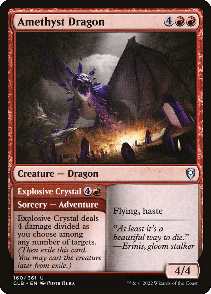 Amethyst Dragon // Explosive Crystal 160 (Commander Legends: Battle for Baldur's Gate)  - Foil | Good Games Adelaide SA