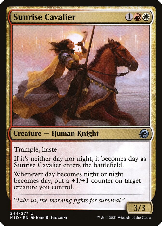 Sunrise Cavalier 244 (Innistrad: Midnight Hunt)  - Foil | Good Games Adelaide SA