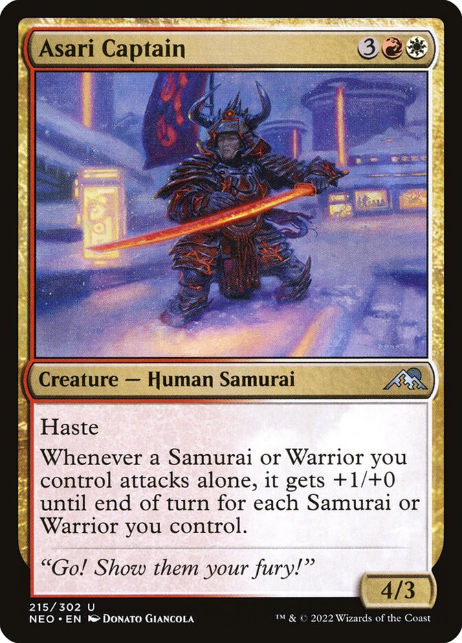 Asari Captain 215 (Kamigawa: Neon Dynasty)  - Foil | Good Games Adelaide SA
