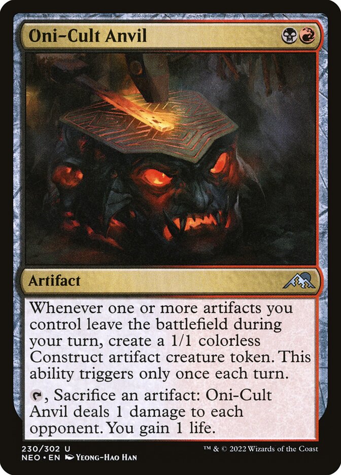 Oni-Cult Anvil 230 (Kamigawa: Neon Dynasty)  - Foil | Good Games Adelaide SA