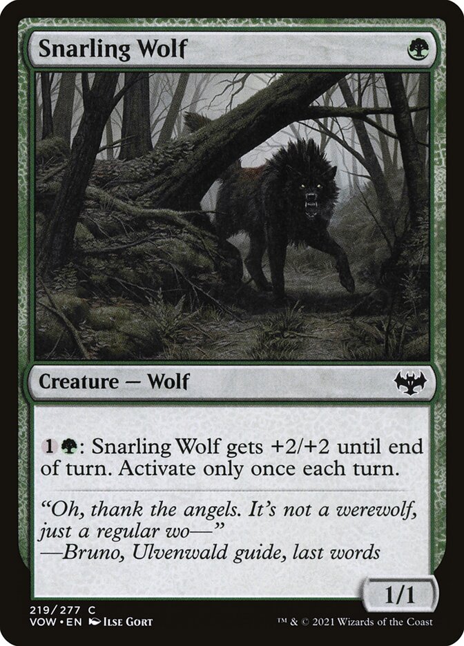 Snarling Wolf 219 (Innistrad: Crimson Vow)  | Good Games Adelaide SA