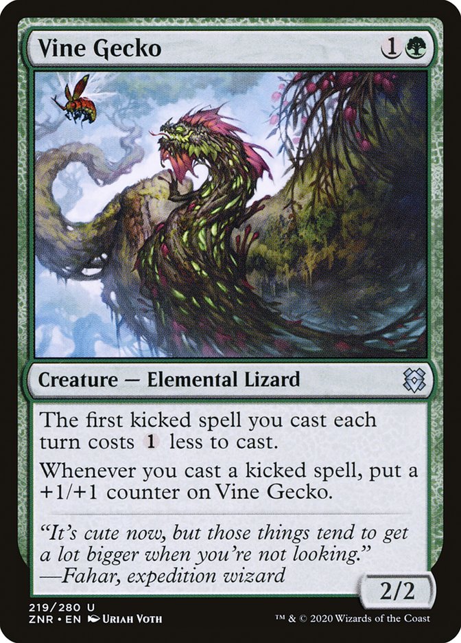 Vine Gecko 219 (Zendikar Rising)  - Foil | Good Games Adelaide SA