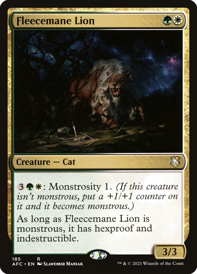 Fleecemane Lion 185 (Commander: Adventures in the Forgotten Realms)  | Good Games Adelaide SA