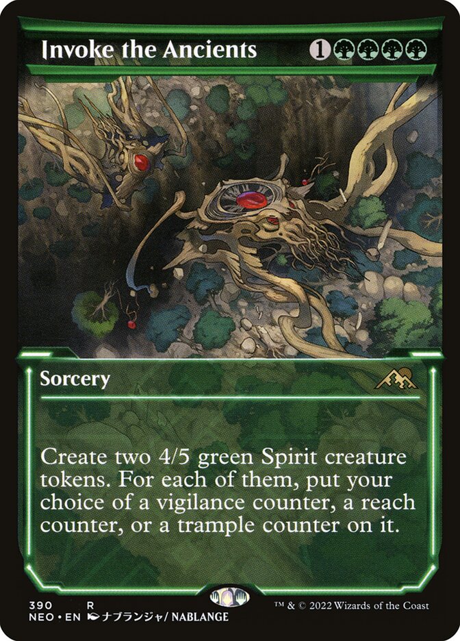 Invoke the Ancients 390 (Kamigawa: Neon Dynasty)  - Showcase Foil | Good Games Adelaide SA