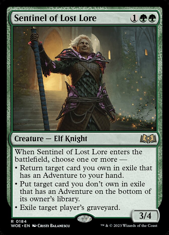 Sentinel of Lost Lore 184 (Wilds of Eldraine)  - Foil | Good Games Adelaide SA