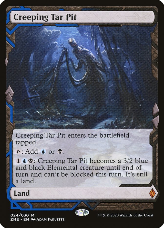 Creeping Tar Pit 24 (Zendikar Rising Expeditions)  - Foil | Good Games Adelaide SA