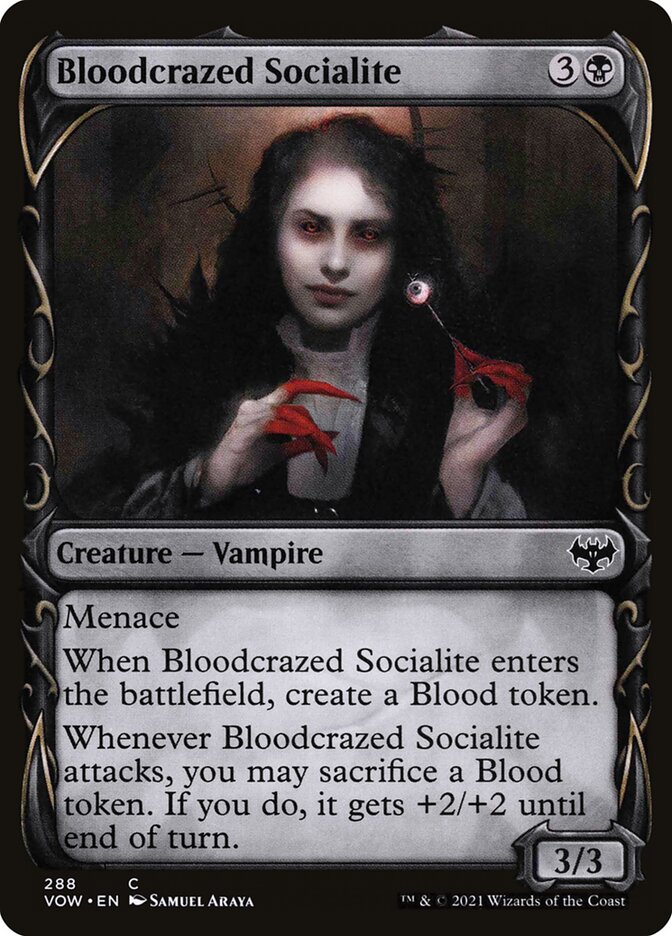 Bloodcrazed Socialite Showcase 288 (Innistrad: Crimson Vow)  | Good Games Adelaide SA