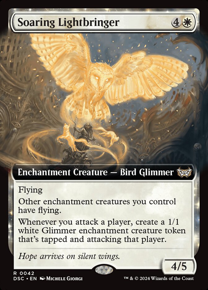 Soaring Lightbringer 42 (Commander: Duskmourn: House of Horror)  - Extended Art | Good Games Adelaide SA