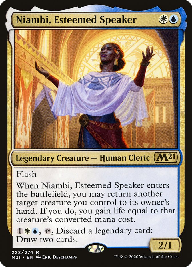 Niambi, Esteemed Speaker 222 (Core Set 2021)  | Good Games Adelaide SA