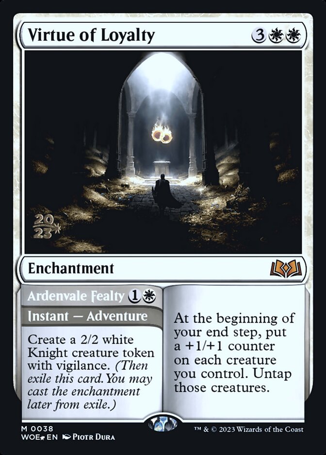 Virtue of Loyalty // Ardenvale Fealty 38 (Prerelease Cards)  - Foil | Good Games Adelaide SA