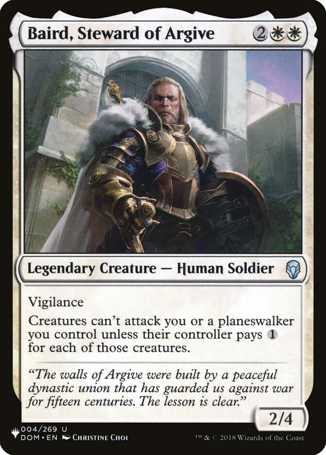 Baird, Steward of Argive 004/269 (The List Reprints)  | Good Games Adelaide SA