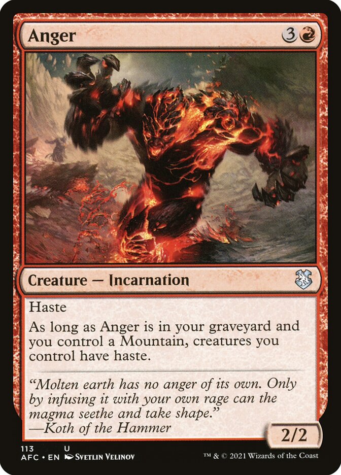 Anger 113 (Commander: Adventures in the Forgotten Realms)  | Good Games Adelaide SA