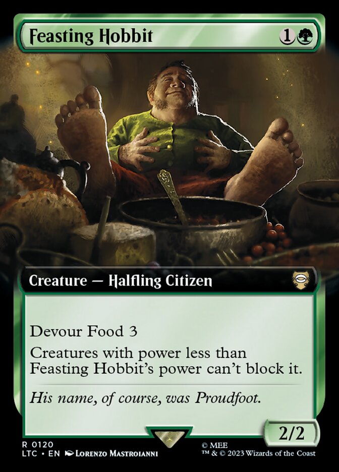 Feasting Hobbit Extended Art 120 (Commander: The Lord of the Rings: Tales of Middle-earth)  - Extended Art | Good Games Adelaide SA