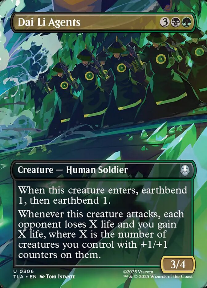Dai Li Agents Borderless 306 (Avatar: The Last Airbender)  - Foil | Good Games Adelaide SA