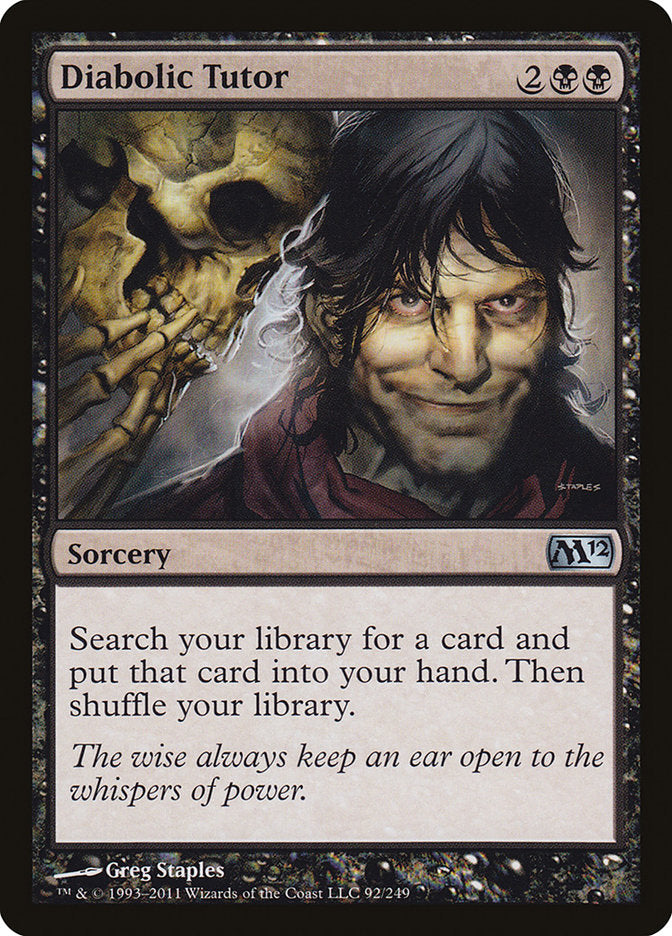 Diabolic Tutor 92 (Magic 2012 (M12))  - Foil | Good Games Adelaide SA