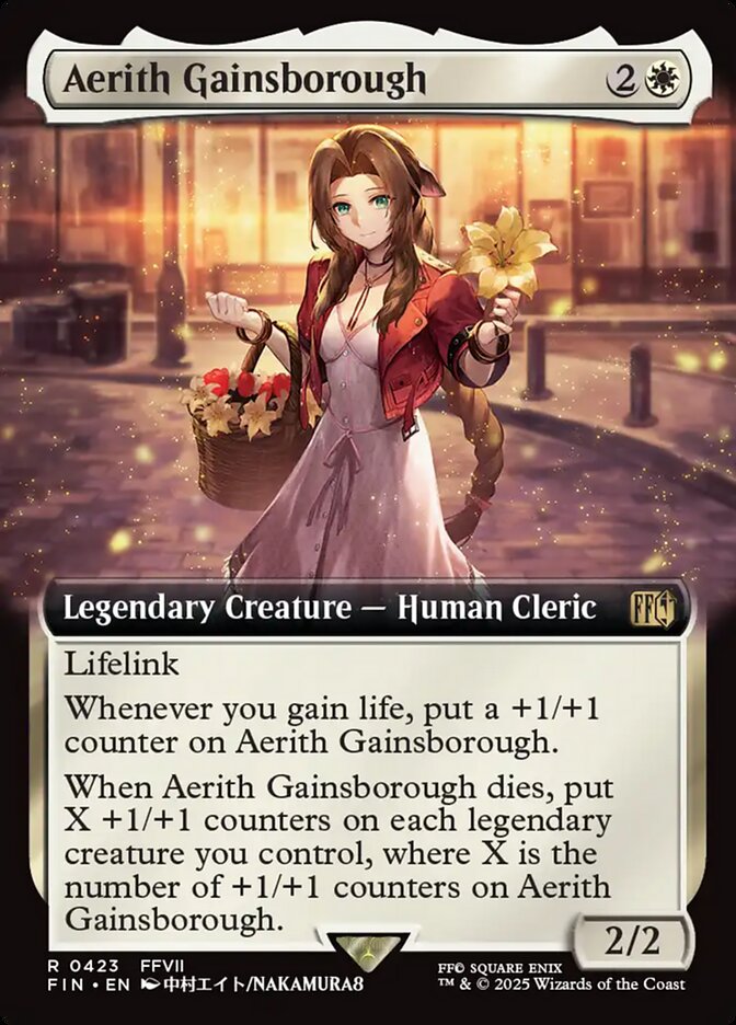 Aerith Gainsborough Extended Art 423 (FINAL FANTASY)  - Extended Art Foil | Good Games Adelaide SA