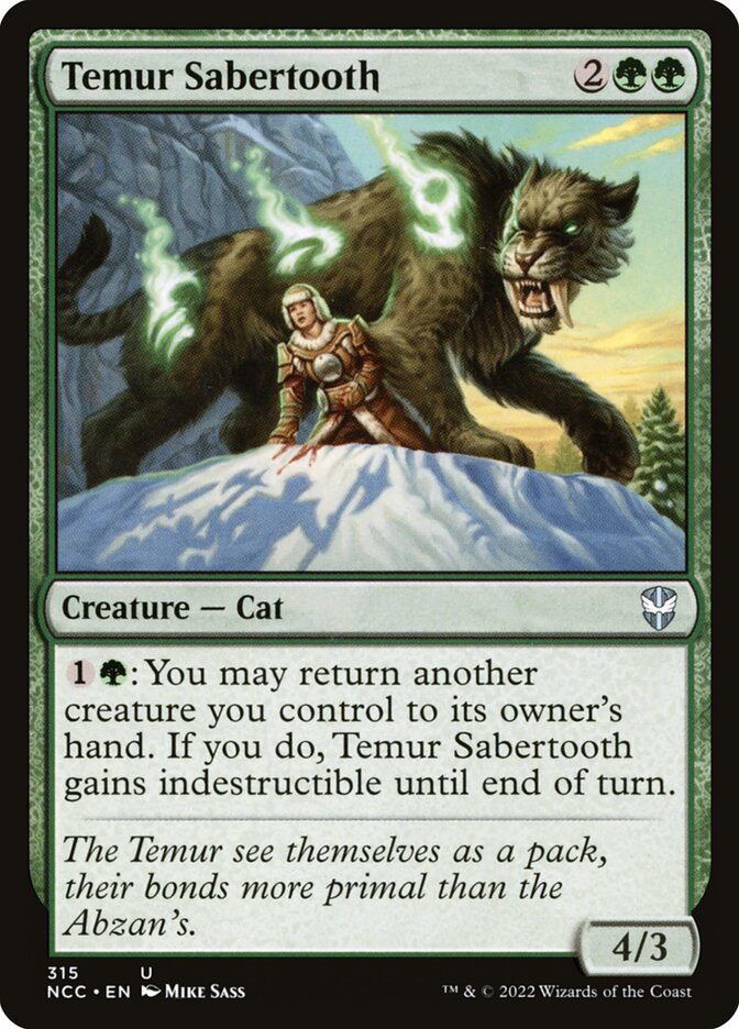 Temur Sabertooth 315 (Commander: Streets of New Capenna)  | Good Games Adelaide SA