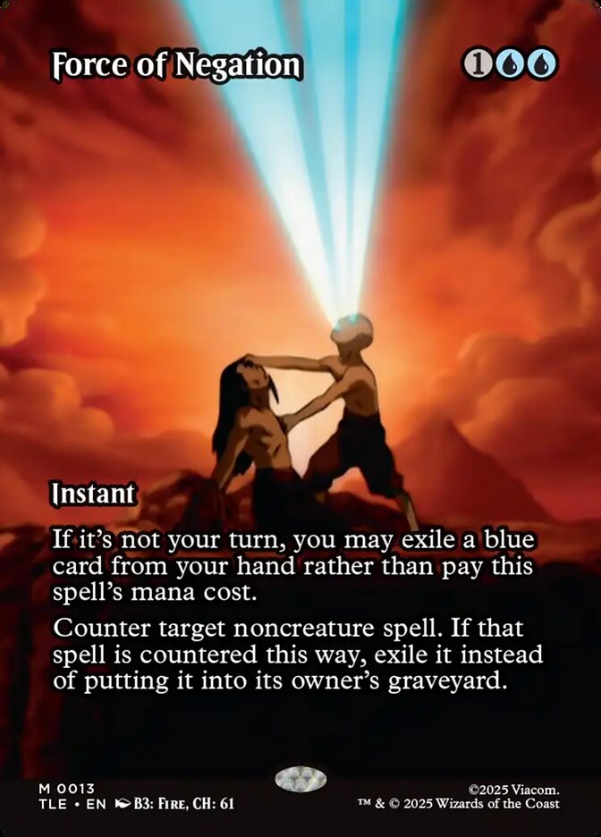 Force of Negation 13/0 (Avatar: The Last Airbender: Eternal-Legal)  - Borderless | Good Games Adelaide SA