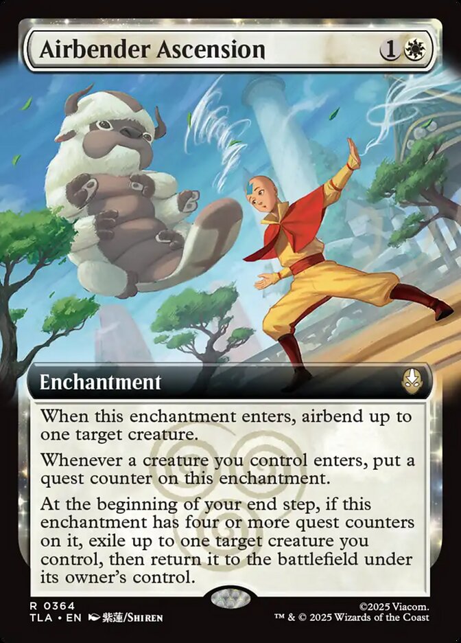 Airbender Ascension  364/286 (Avatar: The Last Airbender)  - Extended Art Foil | Good Games Adelaide SA
