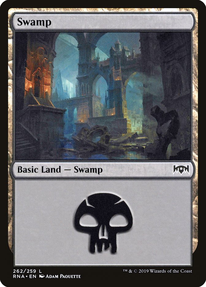 Swamp 262 (Ravnica Allegiance)  - Foil | Good Games Adelaide SA