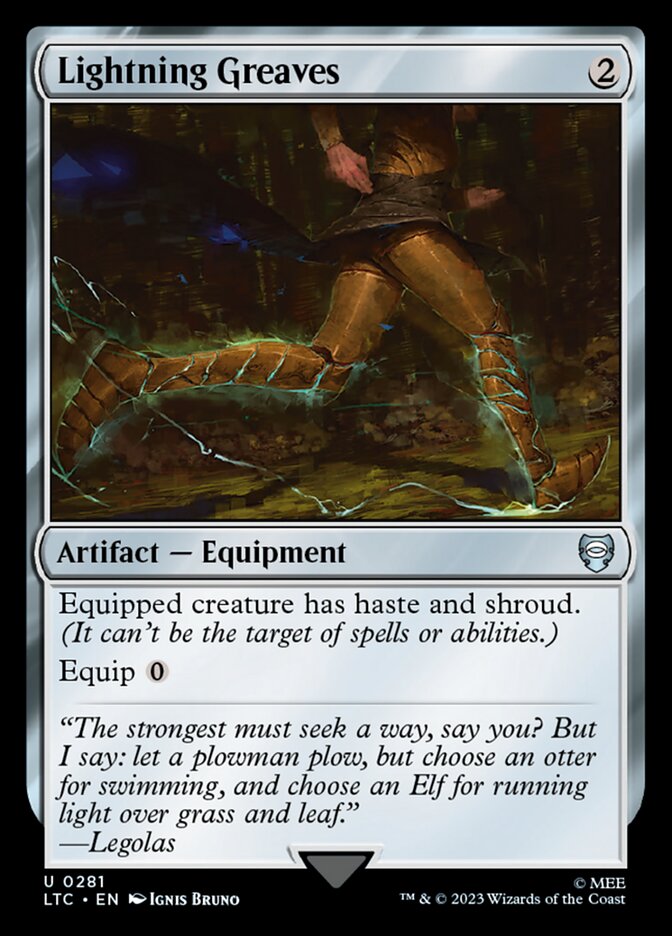 Lightning Greaves 281 (Commander: The Lord of the Rings: Tales of Middle-earth)  | Good Games Adelaide SA