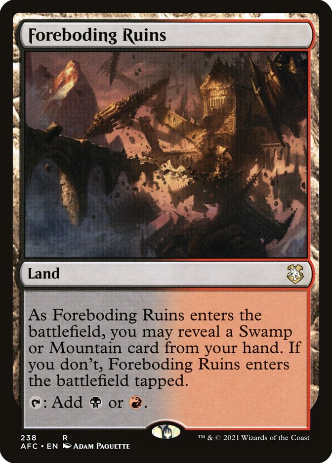 Foreboding Ruins 238 (Commander: Adventures in the Forgotten Realms)  | Good Games Adelaide SA
