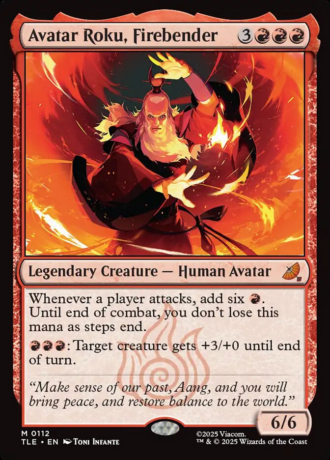 Avatar Roku, Firebender 112 (Avatar: The Last Airbender: Eternal-Legal)  - Foil | Good Games Adelaide SA
