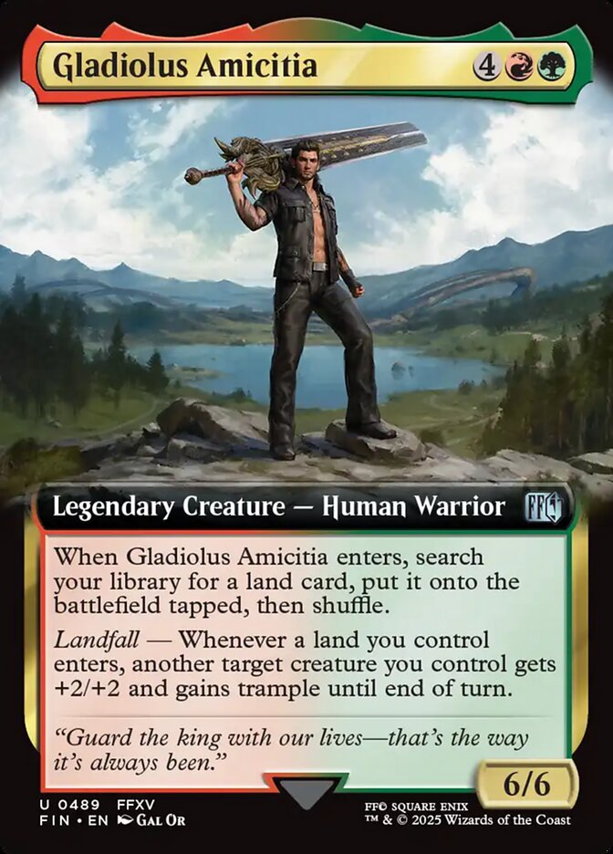 Gladiolus Amicitia 489/309 (FINAL FANTASY)  - Extended Art | Good Games Adelaide SA