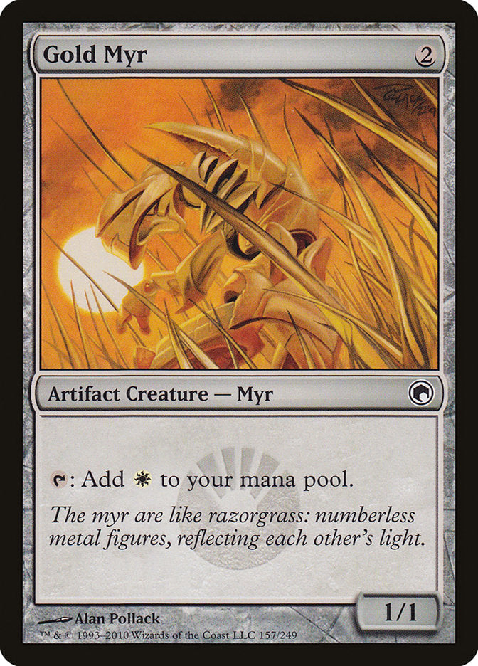 Gold Myr 157 (Scars of Mirrodin)  - Foil | Good Games Adelaide SA