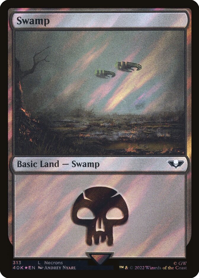Swamp 313★/617 (Universes Beyond: Warhammer 40,000)  - Surge Foil | Good Games Adelaide SA