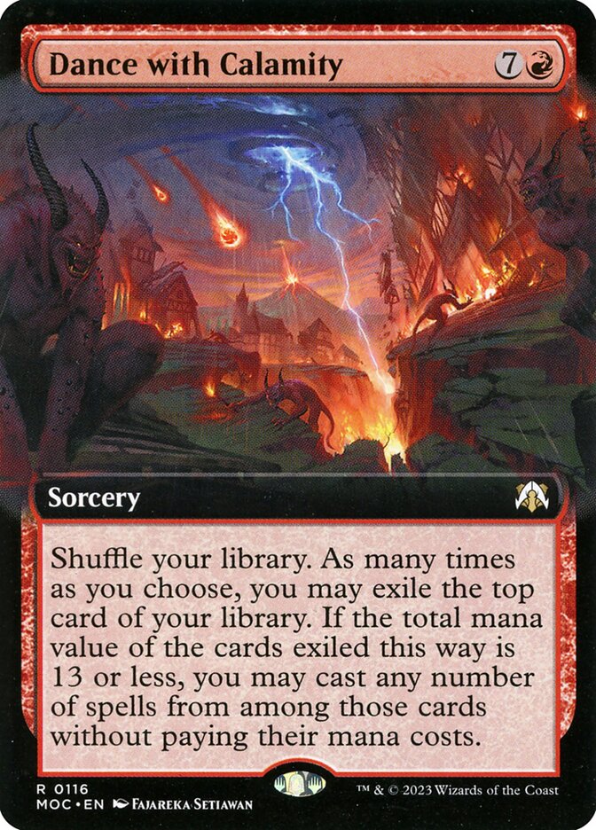 Dance with Calamity 116 (Commander: March of the Machine)  - Extended Art | Good Games Adelaide SA