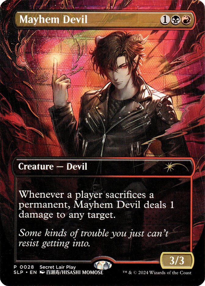 Mayhem Devil 28 (Secret Lair Showdown)  - Borderless Foil | Good Games Adelaide SA