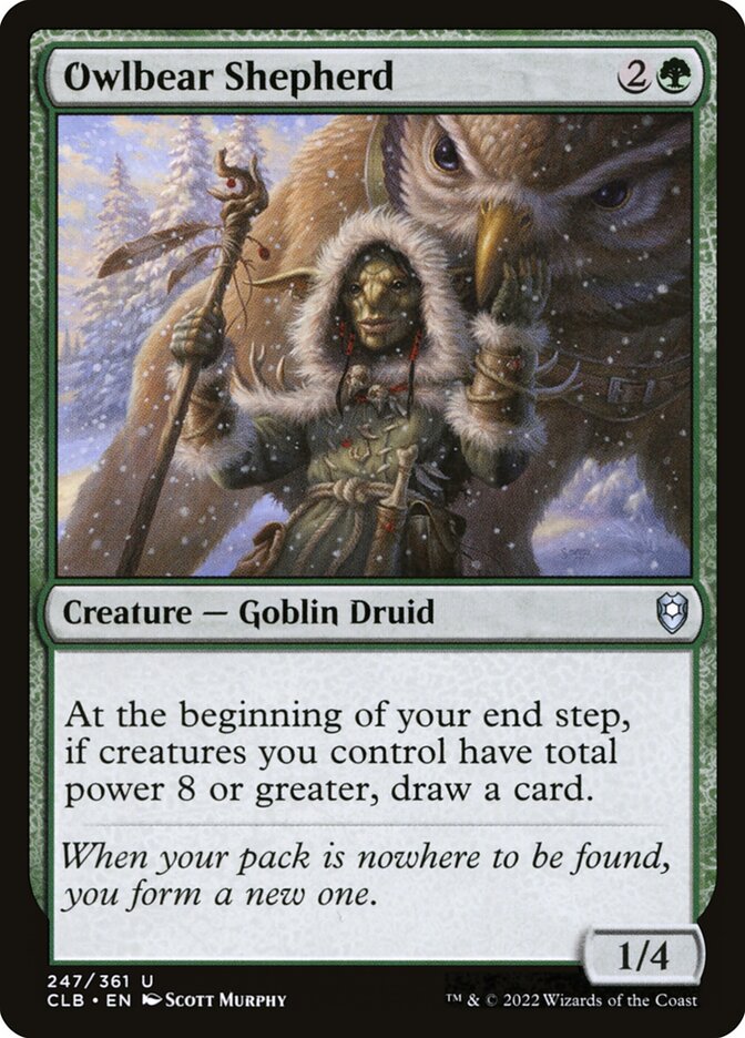 Owlbear Shepherd 247 (Commander Legends: Battle for Baldur's Gate)  - Foil | Good Games Adelaide SA