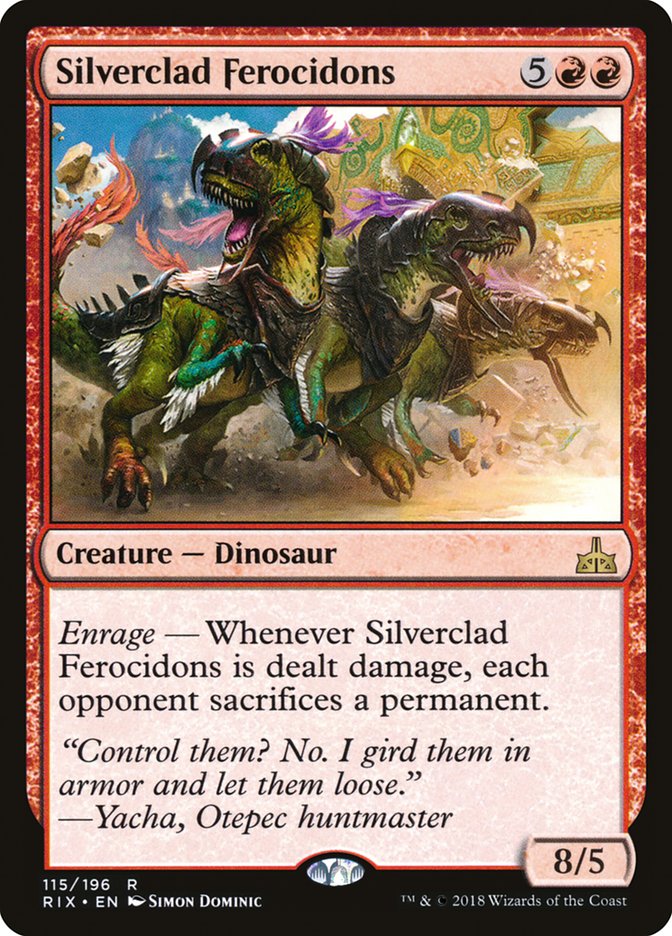 Silverclad Ferocidons 115 (Rivals of Ixalan)  - Foil | Good Games Adelaide SA