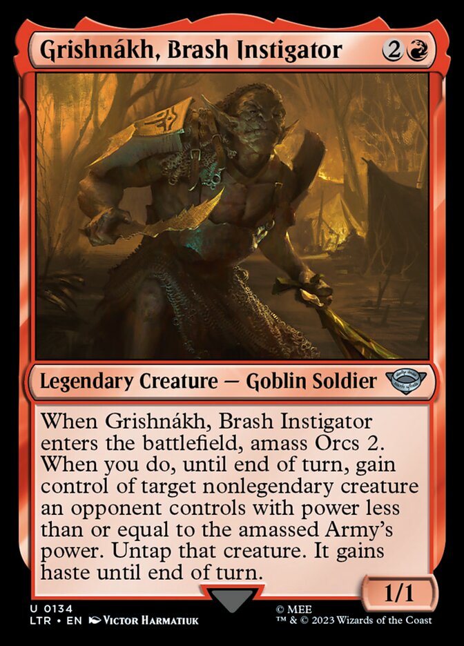 Grishnakh Brash Instigator 134 (Universes Beyond: The Lord of the Rings: Tales of Middle-earth)  - Foil | Good Games Adelaide SA