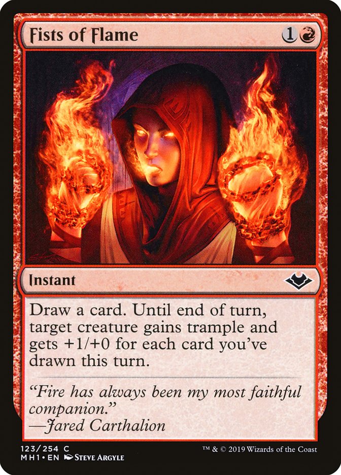 Fists of Flame 123 (Modern Horizons)  - Foil | Good Games Adelaide SA