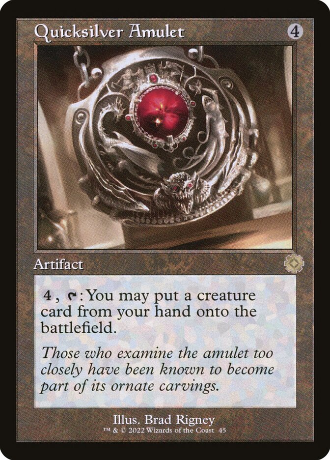 Quicksilver Amulet 45 (The Brothers' War: Retro Frame Artifacts)  - Foil | Good Games Adelaide SA