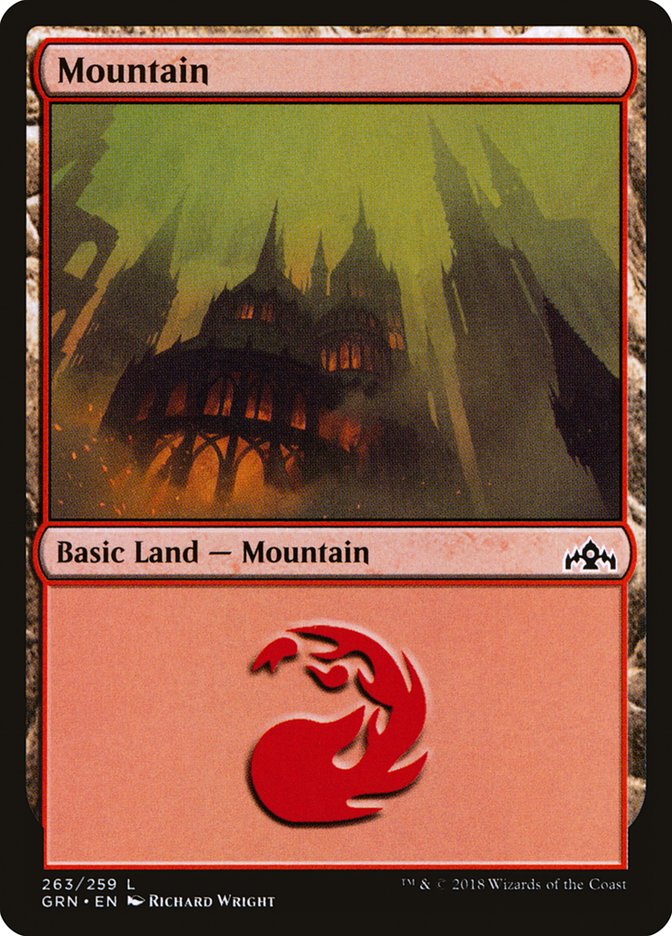 Mountain 263 (Guilds of Ravnica)  - Foil | Good Games Adelaide SA