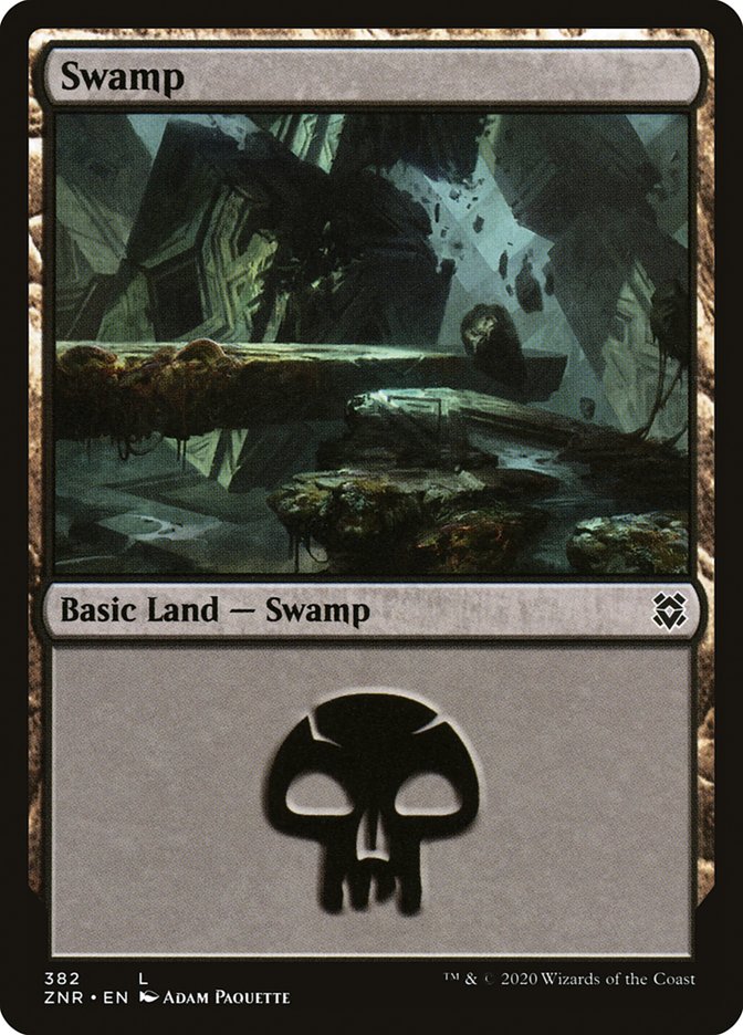 Swamp 382/280 (Zendikar Rising)  | Good Games Adelaide SA