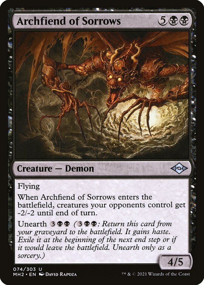 Archfiend of Sorrows 74 (Modern Horizons 2)  - Foil | Good Games Adelaide SA