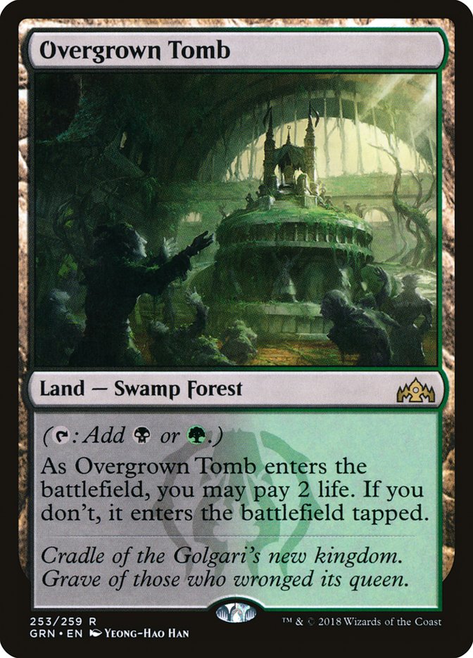 Overgrown Tomb 253 (Guilds of Ravnica)  - Foil | Good Games Adelaide SA